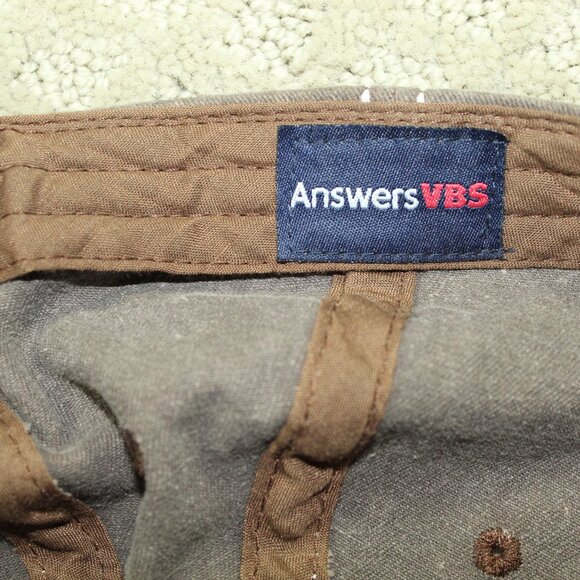 Answers VBS Zoomerang Brown Factory Distressed Hook & Loop Adjustable Hat - Picture 5 of 5